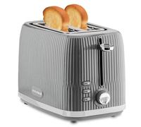 Innoteck Toaster 2 Slice, 7 Browning Levels, Defrost, Reheat & Cancel, 800W | 2 Slice Grey Toaster, Wide Slots, Defrost, Reheat & Cancel