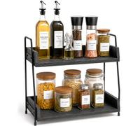 Innoteck 2 Tier Countertop Organiser Wooden Spice Rack