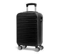 Innoteck 32L Hard Shell Cabin Suitcase, 43x35x20 cm | EasyJet Underseat & Overhead Approved Luggage, Water Resistant | Combination Lock, Detachable 360° Spinner Wheels, Lightweight Carry-On, Black
