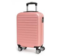 Innoteck 32L Hard Shell Cabin Suitcase, 43x35x20 cm | EasyJet Underseat & Overhead Approved Luggage, Water Resistant | Combination Lock, Detachable 360° Spinner Wheels, Lightweight Carry-On, Rose Gold