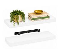 Innoteck 60Cm Floating Shelf White Set Of 2 High Gloss Finish