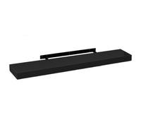 Innoteck Black High Gloss Floating Shelf Rectangular 110Cm Modern Wall Mounted Shelf