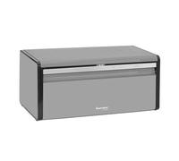Innoteck Essentials Grey Bread Bin with Magnetically Sealed Lid - Bread Storage box for Kitchen Counter - Large Capacity Bread Bin with Front Opening & Space-Saving Design - 40cm x 20cm x 18 cm