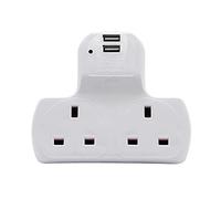 INNOTECK DS-2219 2-Way Wall Adapter Socket, 5V 2.0A, White