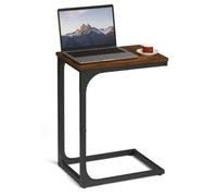 Innoteck End Table Rustic Brown And Black Industrial Style End Table 40X30X62Cm