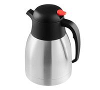 Innoteck Essentials 2L Vacuum Jug - with Push Button and Handle - Stainless Steel Jug - Vacuum Thermal Flask - Double Walled - Tea, Coffee and Beverage Dispenser - Suitable for Hot & Cold Drinks