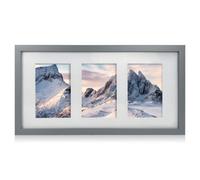 Innoteck Essentials 3 In 1 Matt Wooden Photo Frame - Grey.