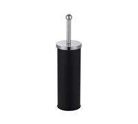Innoteck Essentials Bathroom Toilet Brush And Holder With Matt Finish And Stainless Steel Handle - Black