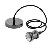 Innoteck Essentials Ceiling E27 Lamp Holder Light Fitting - Black