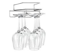 Innoteck Essentials Chrome Under Cabinet Wine Glass Holder Holds Up To 10 Glasses