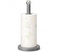 Novel Solutions Stainless Steel Matt Grey Coated Kitchen Towel Roll Pole Holder Kitchen Paper Stand