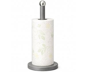 Innoteck Essentials Matt Grey Stainless Steel Kitchen Roll Holder With Weighted Base