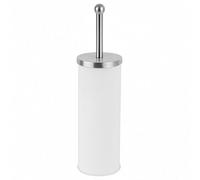 Innoteck Essentials Bathroom Toilet Brush And Holder With Matt Finish And Stainless Steel Handle - White, White