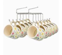 Innoteck Essentials Silver Under Shelf Mug Holder Rack With 10 Hooks