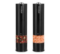 Innoteck Essentials Stainless Steel Electric Salt & Pepper Mill Set - Black