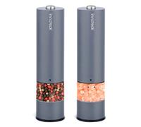 Innoteck Essentials Stainless Steel Electric Salt & Pepper Mill Set - Grey, Battery Operated, Grey