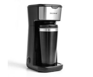 Innoteck Filter Coffee Machine, 450W Coffee Maker with 400ml Travel Mug | Reusable Nylon Filter, Stainless Steel Travel Mug & Overheat Protection