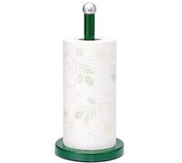 Innoteck Essentials Green Stainless Steel Paper Towel Holder - Organiser with Coated Stand for Kitchen Countertop or Cabinet