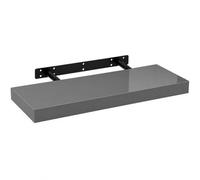 Innoteck Grey High Gloss Floating Shelf Rectangular 60Cm Modern Wall Mounted Shelf