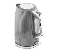 Innoteck Kitchen Pro 1.7L Electric Kettle - Grey Ridged Textured Body & Stainless-Steel Accents - BPA-Free Hot Water Boiler with Auto Shut-Off - Boil Water Quickly for Preparing Tea, Coffee