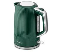 Innoteck Kitchen Pro 1.7L Electric Kettle - Green Ridged Textured Body & Stainless-Steel Accents - BPA-Free Hot Water Boiler with Auto Shut-Off - Boil Water Quickly for Preparing Tea, Coffee