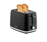 Innoteck Kitchen Pro 2 Slice Toaster - Black Ridged Textured Body and Stainless-Steel Mechanism - 7 browning controls Including Defrost, Reheat & Cancel Functions - Making the Toast Quickly & Evenly
