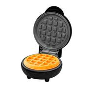 Innoteck Kitchen Pro Mini Snack Maker - Classic Waffle Pattern, Black, Black