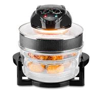 Innoteck Kitchen Pro 17L Halogen Air Fryer - 60 Minute Timer - 125°C-250°C Adjustable Temperature Control & Extender Ring - All Round Viewing & Accessories Included - For Baking, Roasting & Grilling