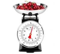 Innoteck Kitchen Scales with Bowl, 5kg Food Scales & Large Analogue Dial | Kitchen Weighing Scales, 10g Increments, Tare, Dual Units & Non-Slip Feet