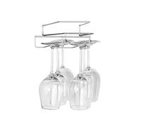 Innoteck Essentials Kitchen Under Cabinet Wine Glass Holder - Storage Rack Cupboard Hanging Hook Hanger - Multi-functional Chest Cabinet Organiser