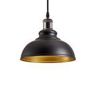 Innoteck Metal Ceiling Lampshade - Black/inner Gold
