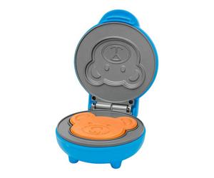 Innoteck Mini Bear-Shaped Waffle Maker With Non-Stick Plates 550W Blue