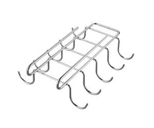 Innoteck Mug Cups Storage Hooks Kitchen Utensil Hanging Hook Rack Holder - Under Cabinet Closet Without Drilling - 10 Hooks
