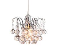 Innoteck Pendant Lamp Shade for Ceiling Lights, Oriel Crystal Chrome | Rainfall Crystal Droplets, Easy-Fit Pendant Shade for Living Room & Bedroom