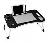 Innoteck Portable Foldable Laptop Table With Tablet Holder Black