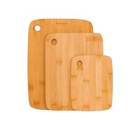 Innoteck Essentials 3pc Bamboo Cutting Board Set - Natural Chopping Serving Lightweight Kitchen Home - Different Sizes