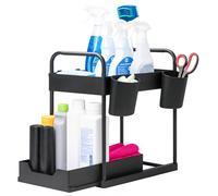 Innoteck Under Sink Organiser 2 Tier Black - Black / PlasticMetal