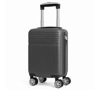 Innoteck Underseat Cabin Suitcase 40x25x20, Ryanair Approved 20L Hard Shell Carry-On with 4×360° Wheels, Telescopic Handle, Weather-Resistant Design & 3-Digit Secure Combo Lock, Grey