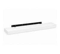 Innoteck White High Gloss Floating Shelf Rectangular 110Cm Modern Wall Mounted Shelf
