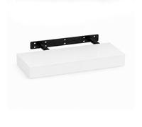 Innoteck White High Gloss Floating Shelf Rectangular 30Cm Modern Wall Mounted Shelf
