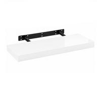 Innoteck White High Gloss Floating Shelf Rectangular 60Cm Modern Wall Mounted Shelf