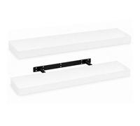 Innoteck White High Gloss Floating Wall Shelves 80Cm Pack Of 2