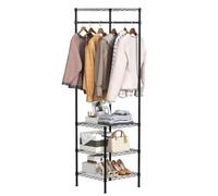 Innotic Coat Stand, clothes Rail, Clothes Rack, 195 CM Corner Hall Tree Bathroom Shelf, Hallway Clothes Rack for Home Hallway Closet Bedroom Living Room Bathroom