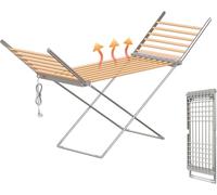 Innotic Heated Clothes Airer, Foldable Winged Heated Clothes Horse Indoor, 230W Electric Airer Drying Rack, Large Capacity & Energy Efficient