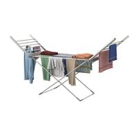 Innotic Heated Clothes Dryer |Heated Clothes Airer Dryer Rack | Foldable Indoor Electric Drying Rack with Wings | Low Running Costs 230W | 20 Bars | 145x52x93cm | Silver