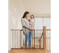 InnoTruth Baby Gate 29-49" Tall for Gates, Extra Wide 30" High Stair Gate One Hand Open, Easy to Use Double Locking Gate for