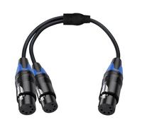 innov8 5 Pin XLR DMX Splitter Cable, 1 Female to 2 Female Y Cable, DMX512 Signal Splitter for Stage Lighting, DJ Equipment & Event Production (0.5m)