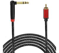 innov8 6.35mm TRS to RCA Male Right-Angle Audio Cable | Stereo Adapter Lead for Mixers, Amps, Audio Interfaces and Home Audio Systems (1.8m)