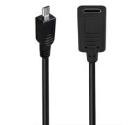 innov8 8 Pin Mini B USB Male to USB C Female Data Sync Charge Extension Cable | 0.3m