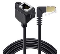 innov8 Cat 8 SuperSpeed 40 Gbps RJ45 Ethernet Network Extension Cable Down Angle Male to Female Panel Mount (0.6m)